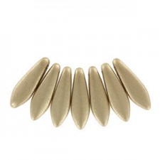 Czech Glass Daggers Perlen 5x16mm Aztec Gold
